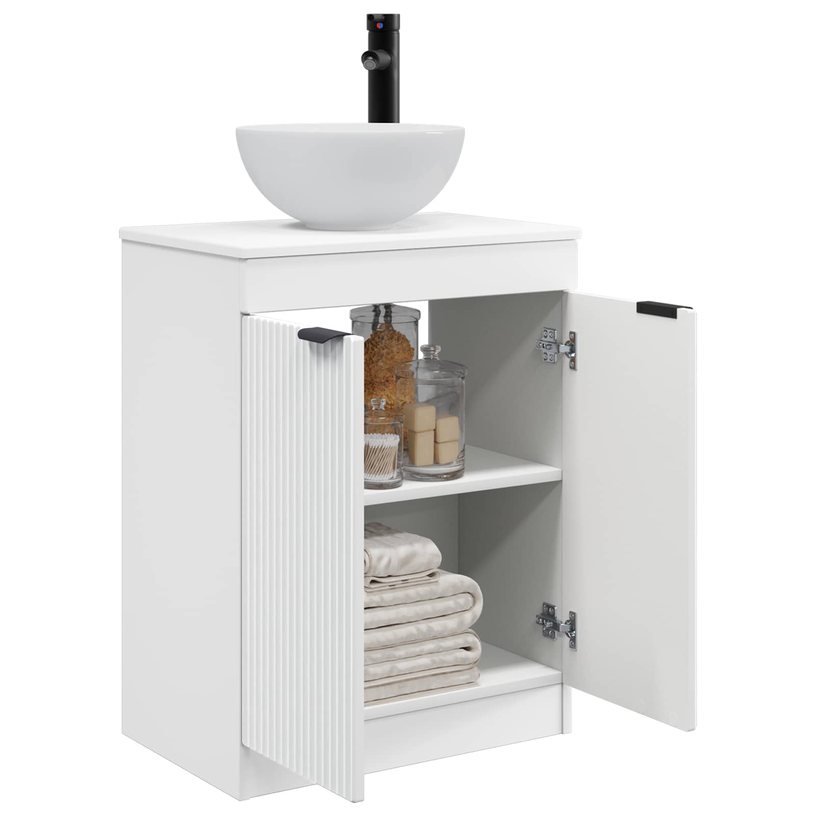 vidaXL Badkamermeubel met Wasbak Wit 54 x 35 x 83 cm Bewerkt hout