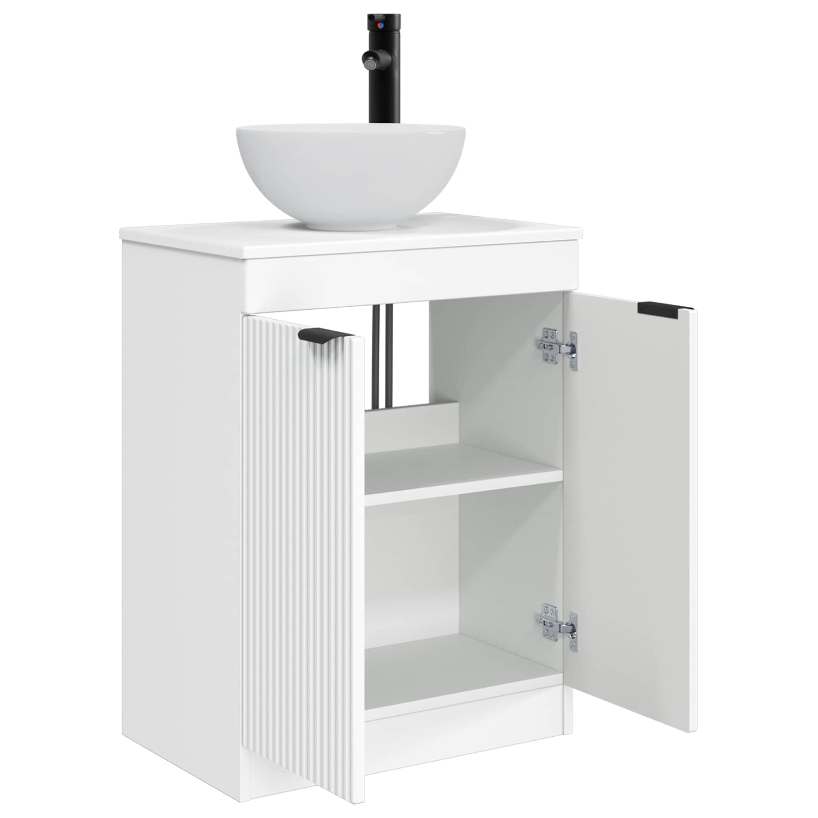 vidaXL Badkamermeubel met Wasbak Wit 54 x 35 x 83 cm Bewerkt hout