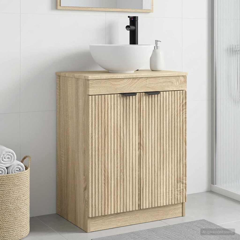 vidaXL Badkamermeubel met Wasbak Wit 54 x 35 x 83 cm Bewerkt hout