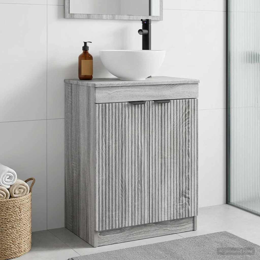 vidaXL Badkamermeubel met Wasbak Wit 54 x 35 x 83 cm Bewerkt hout