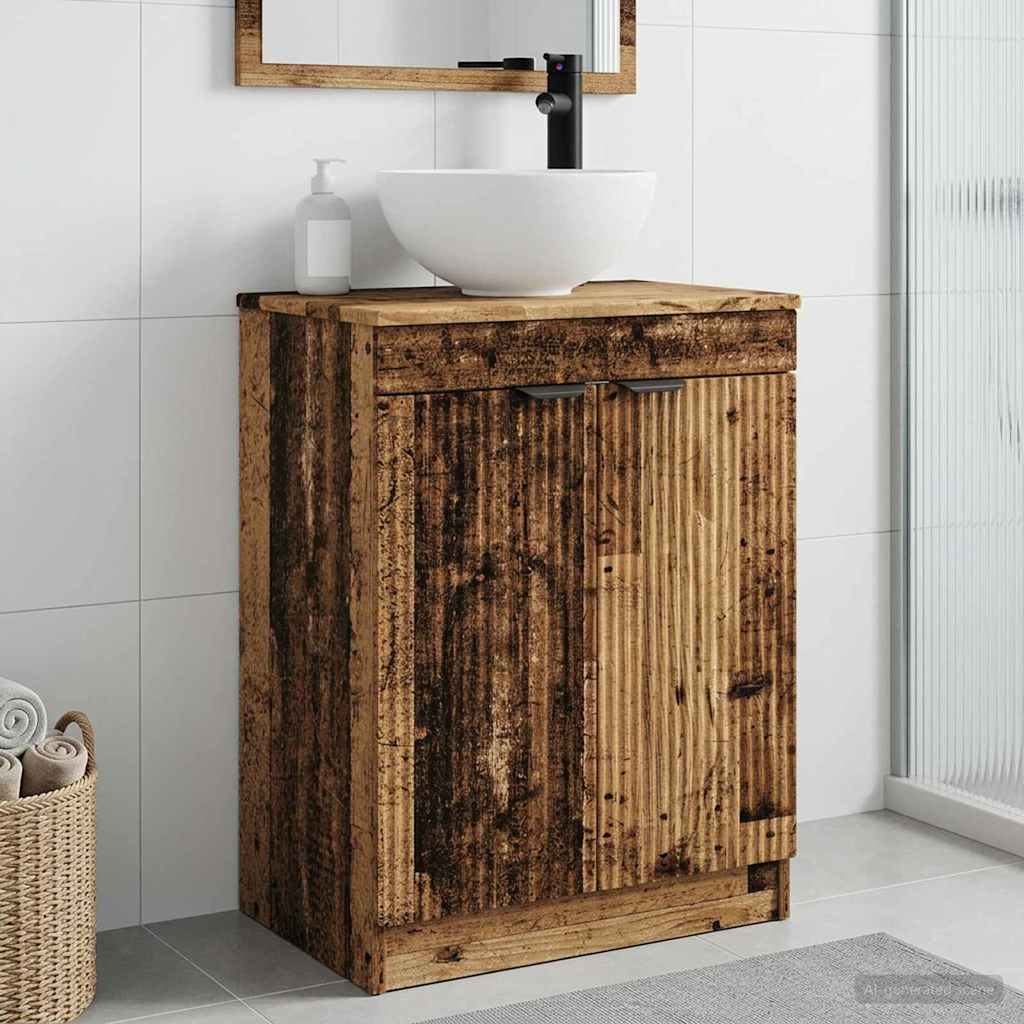 vidaXL Badkamermeubel met Wasbak Wit 54 x 35 x 83 cm Bewerkt hout