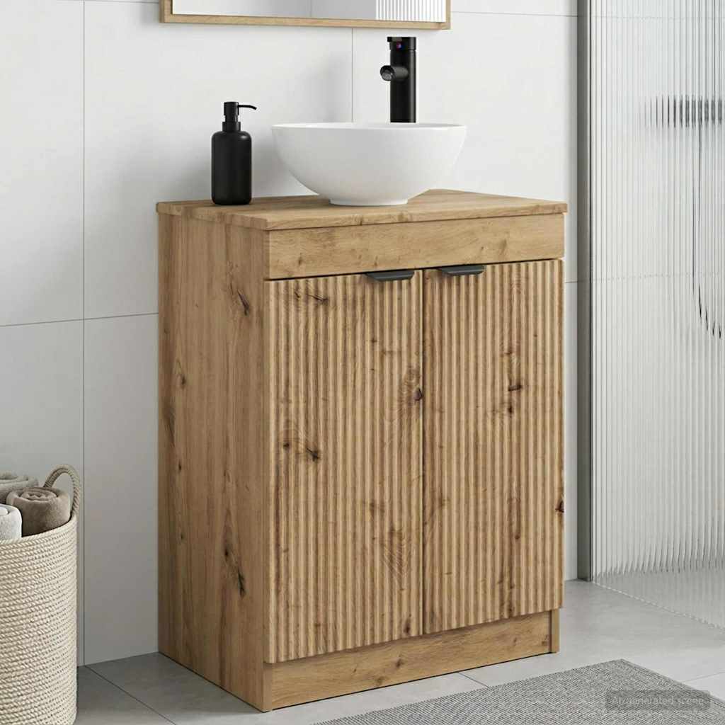 vidaXL Badkamermeubel met Wasbak Wit 54 x 35 x 83 cm Bewerkt hout