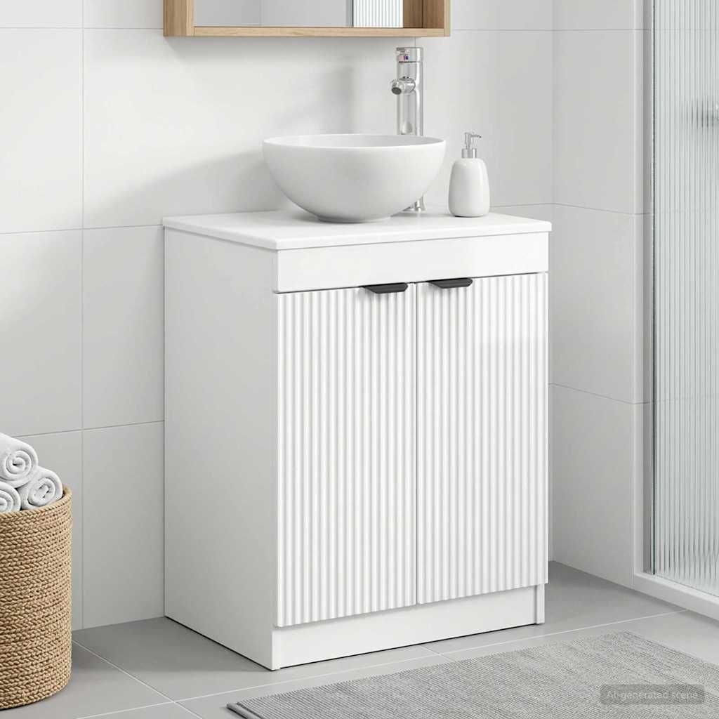 vidaXL Badkamerkast Wit 54 x 41 x 70 cm Bewerkt hout