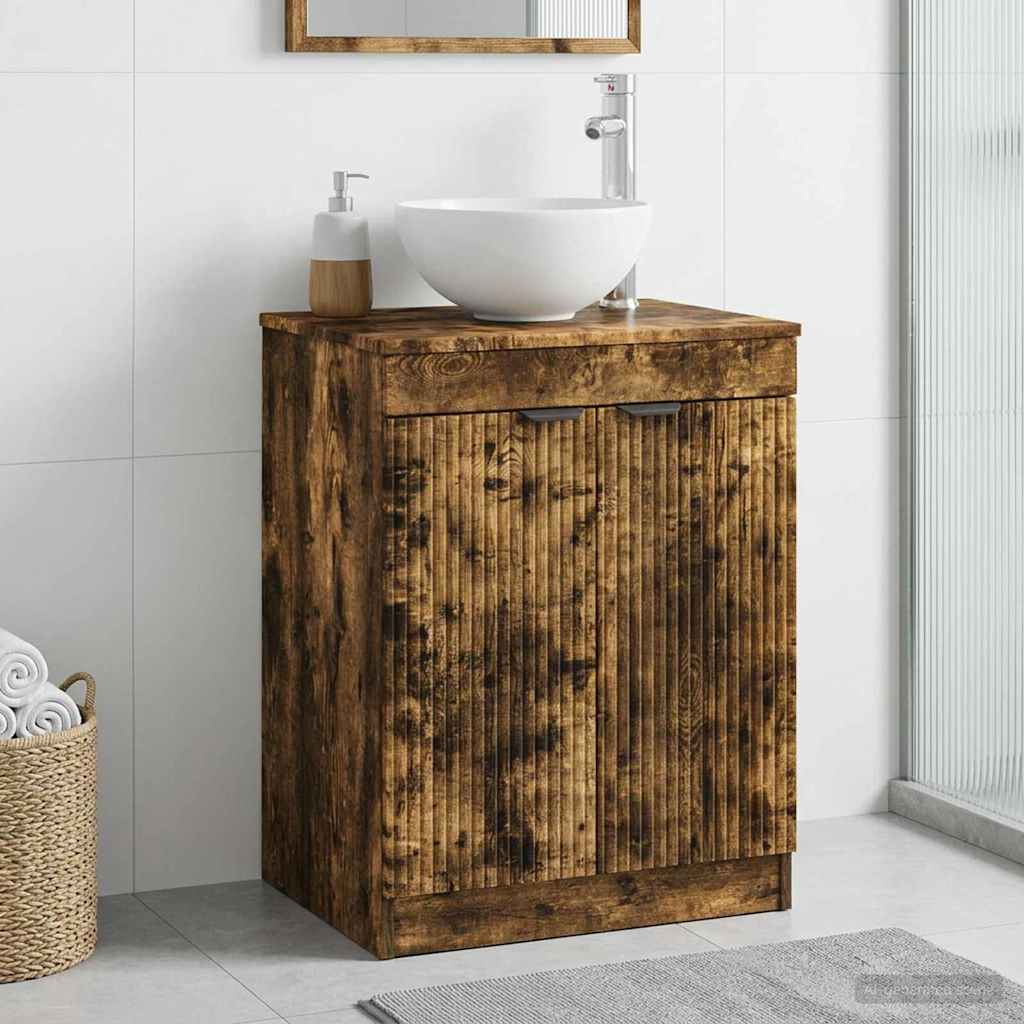 vidaXL Badkamerkast Wit 54 x 41 x 70 cm Bewerkt hout