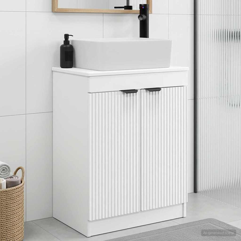 vidaXL Badkamermeubel met Wasbak Wit 54 x 35 x 83 cm Bewerkt hout