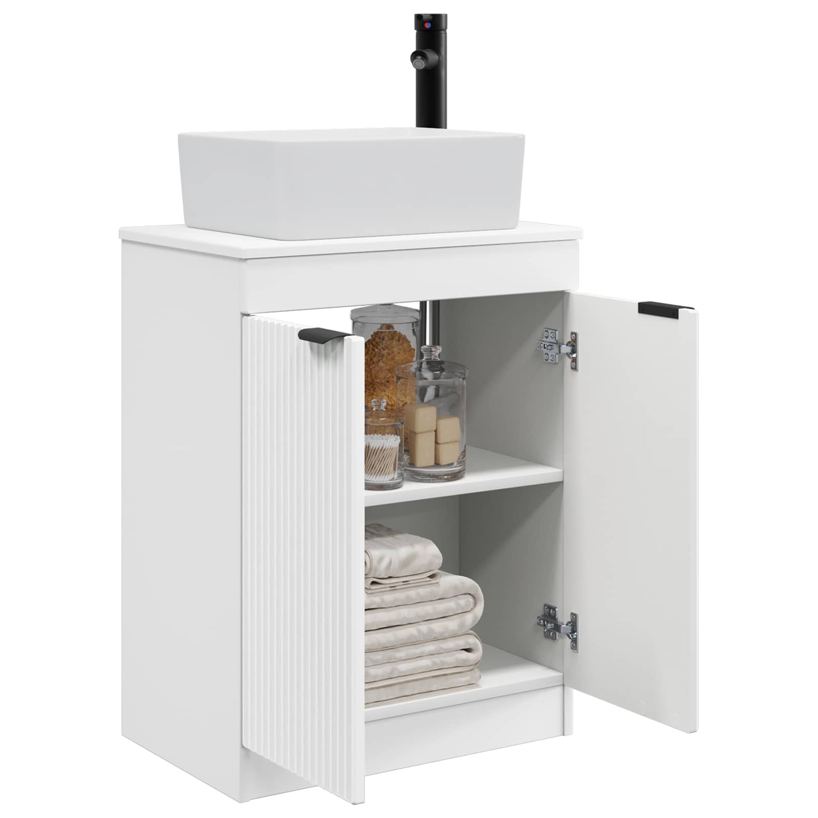 vidaXL Badkamermeubel met Wasbak Wit 54 x 35 x 83 cm Bewerkt hout