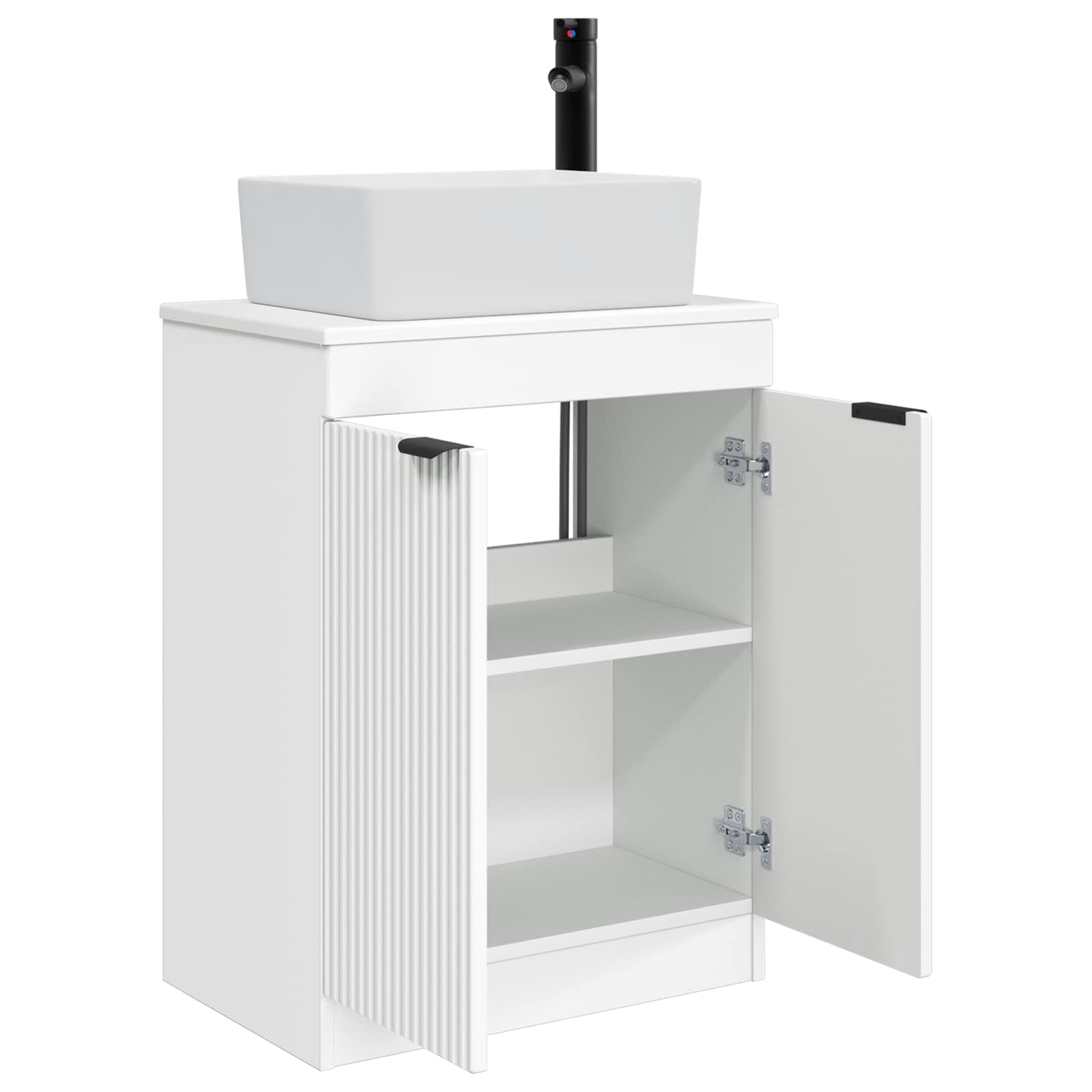 vidaXL Badkamermeubel met Wasbak Wit 54 x 35 x 83 cm Bewerkt hout
