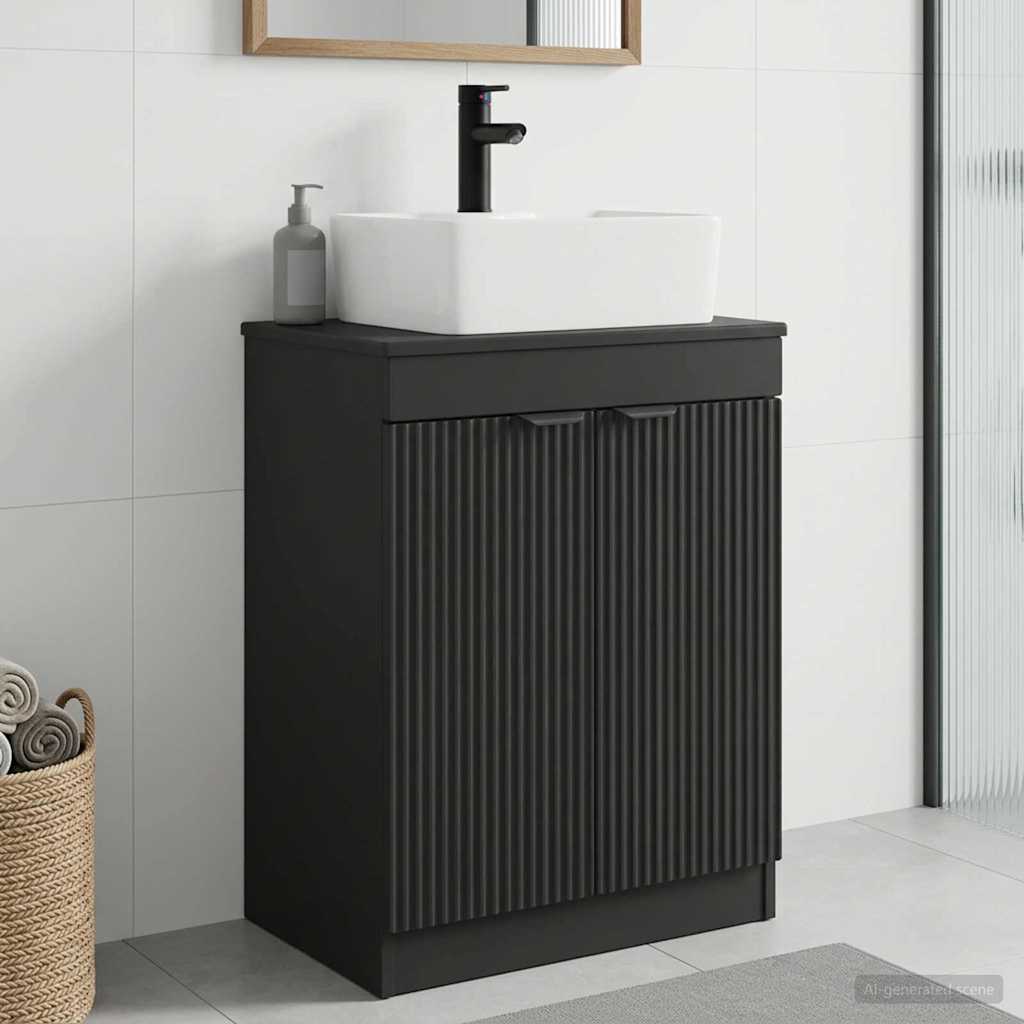 vidaXL Badkamermeubel met Wasbak Wit 54 x 35 x 83 cm Bewerkt hout