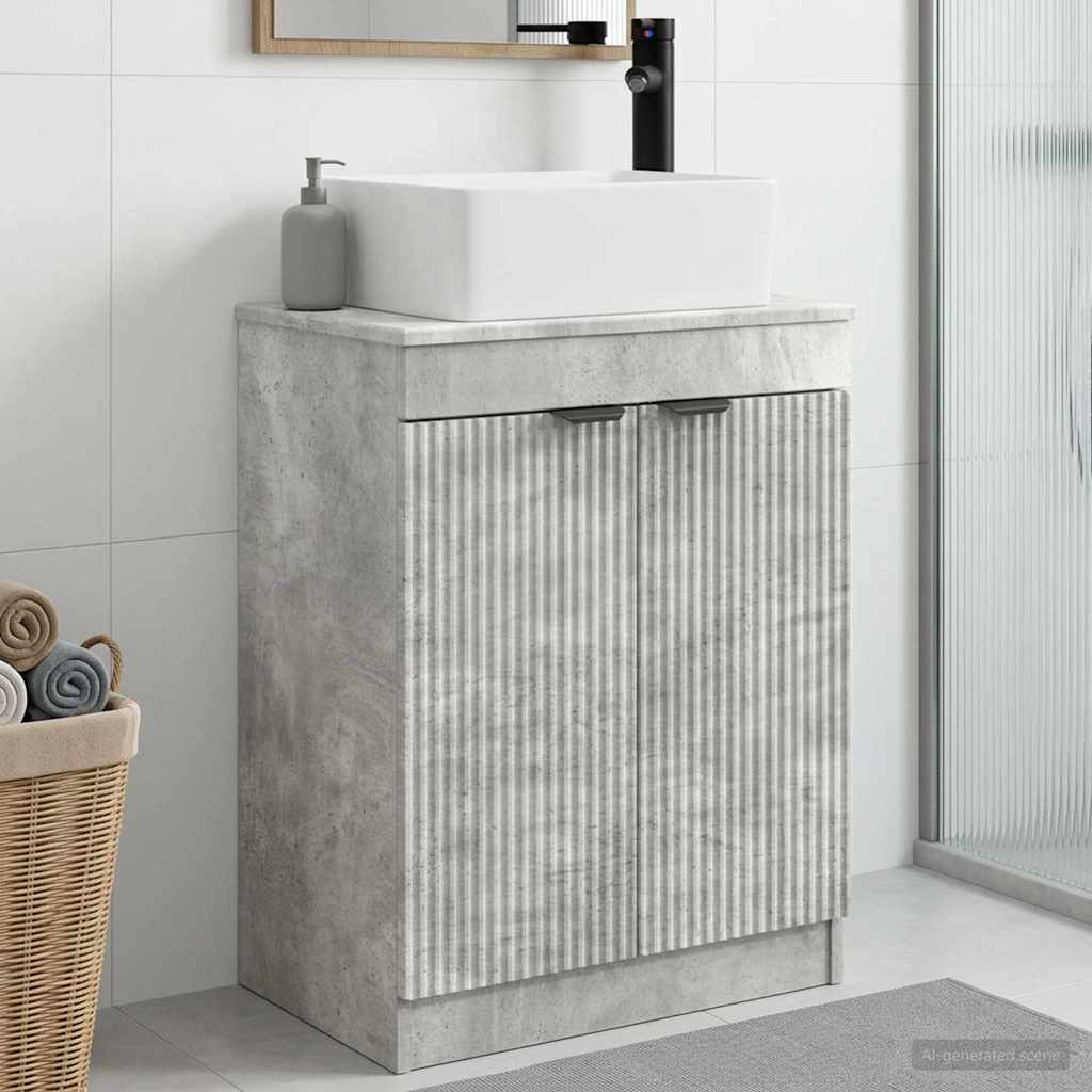 vidaXL Badkamermeubel met Wasbak Wit 54 x 35 x 83 cm Bewerkt hout