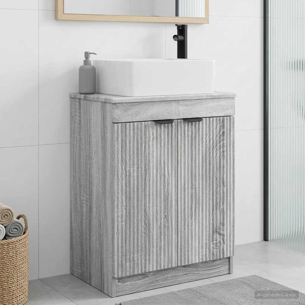 vidaXL Badkamermeubel met Wasbak Wit 54 x 35 x 83 cm Bewerkt hout