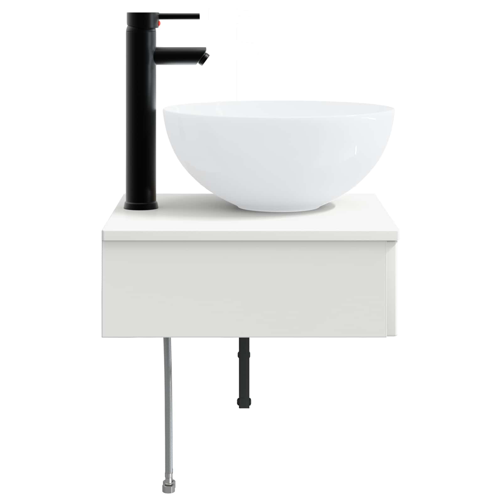 vidaXL Wandgemonteerde Wastafel Wit 40 x 41 x 40,5 cm Bewerkt hout