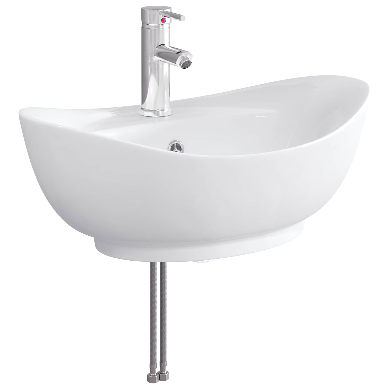 vidaXL Badkamer Waskom Chroom 59 x 35 x 21 cm Metaal