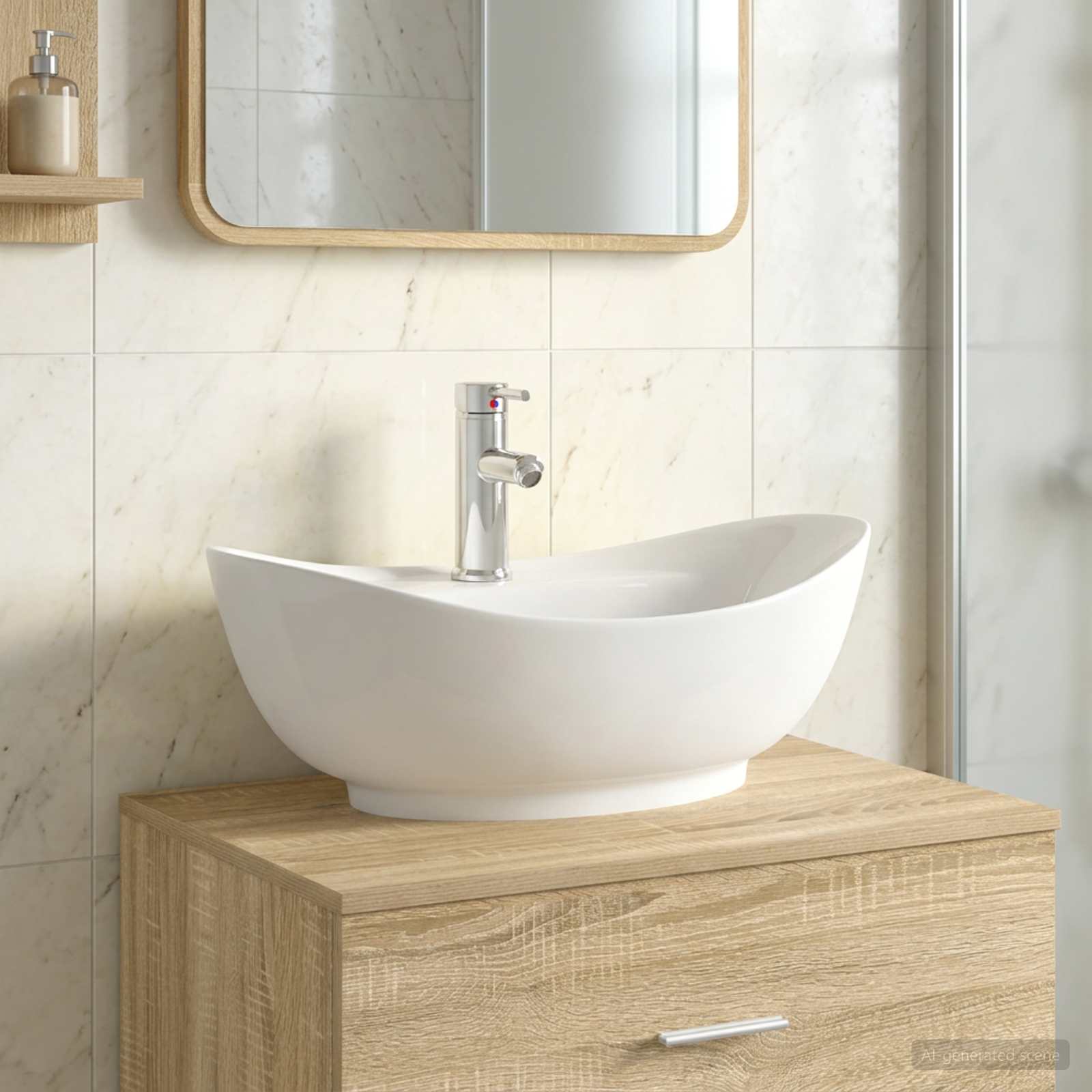 vidaXL Badkamer Waskom Chroom 59 x 35 x 21 cm Metaal