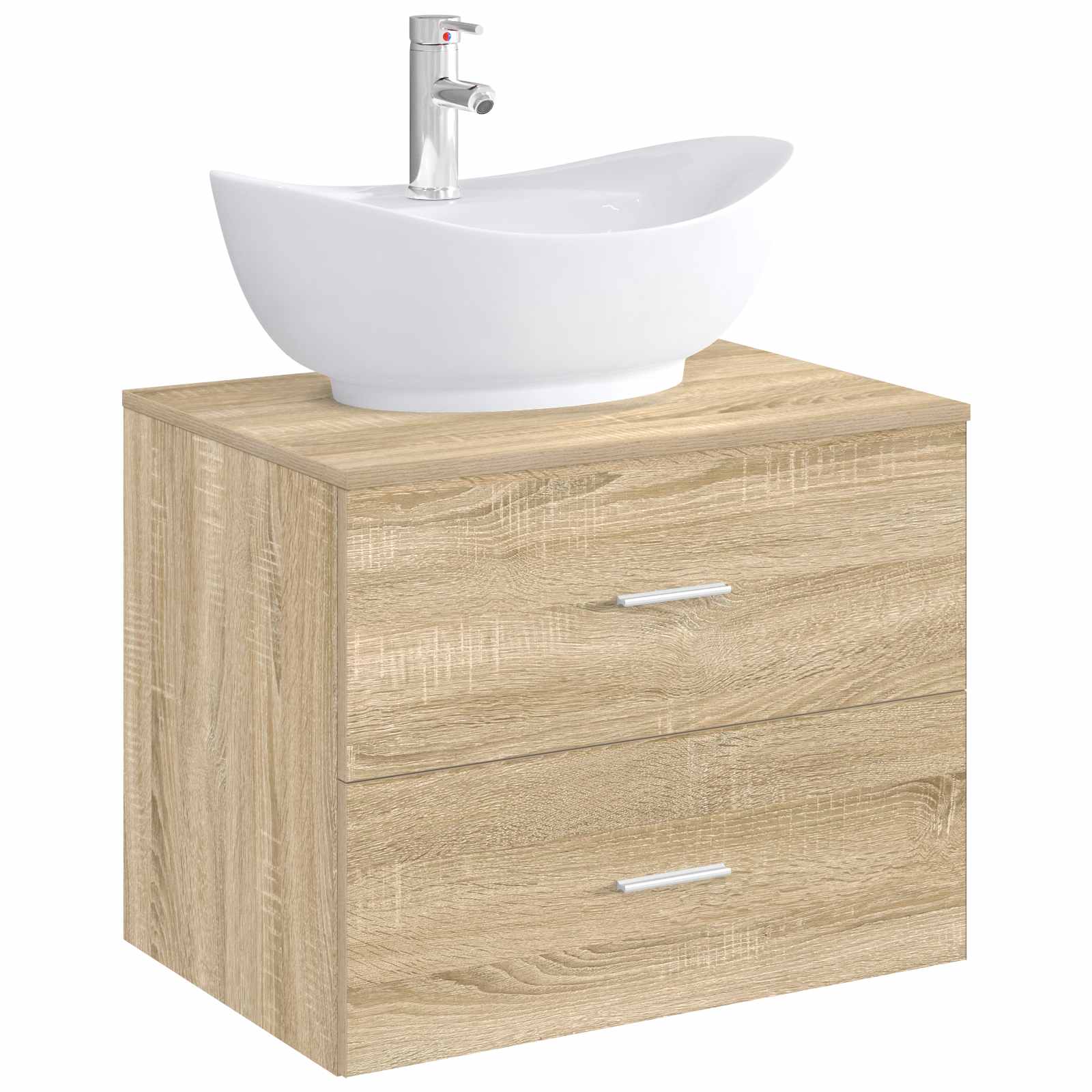 vidaXL Badkamer Waskom Chroom 59 x 35 x 21 cm Metaal