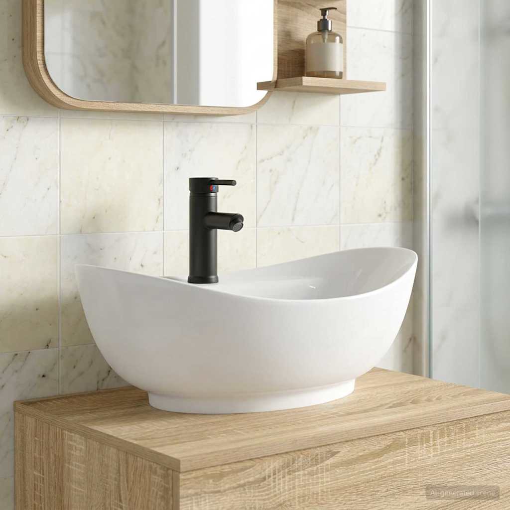 vidaXL Badkamer Waskom Chroom 59 x 35 x 21 cm Metaal