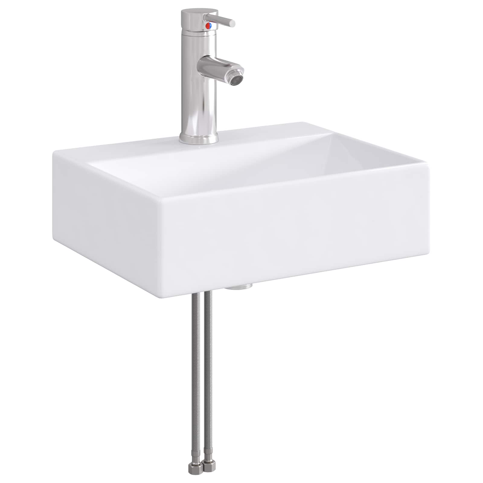 vidaXL Badkamer Waskom Chroom 39 x 30,5 x 12,5 cm Metaal