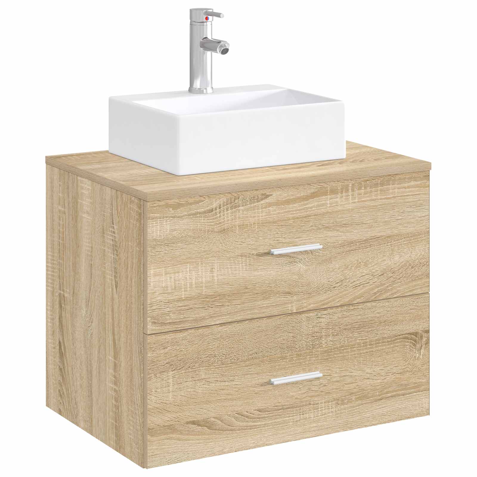 vidaXL Badkamer Waskom Chroom 39 x 30,5 x 12,5 cm Metaal
