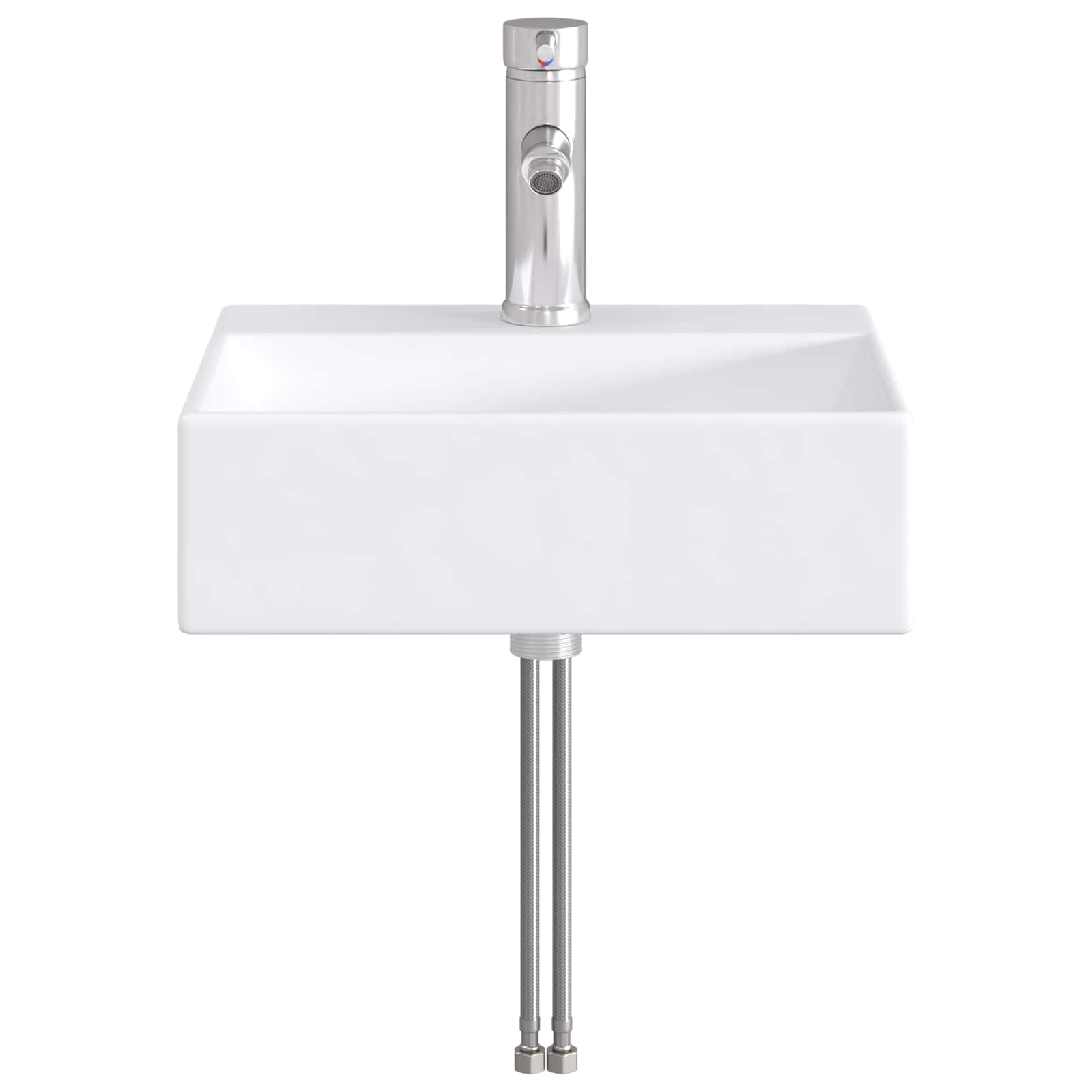 vidaXL Badkamer Waskom Chroom 39 x 30,5 x 12,5 cm Metaal