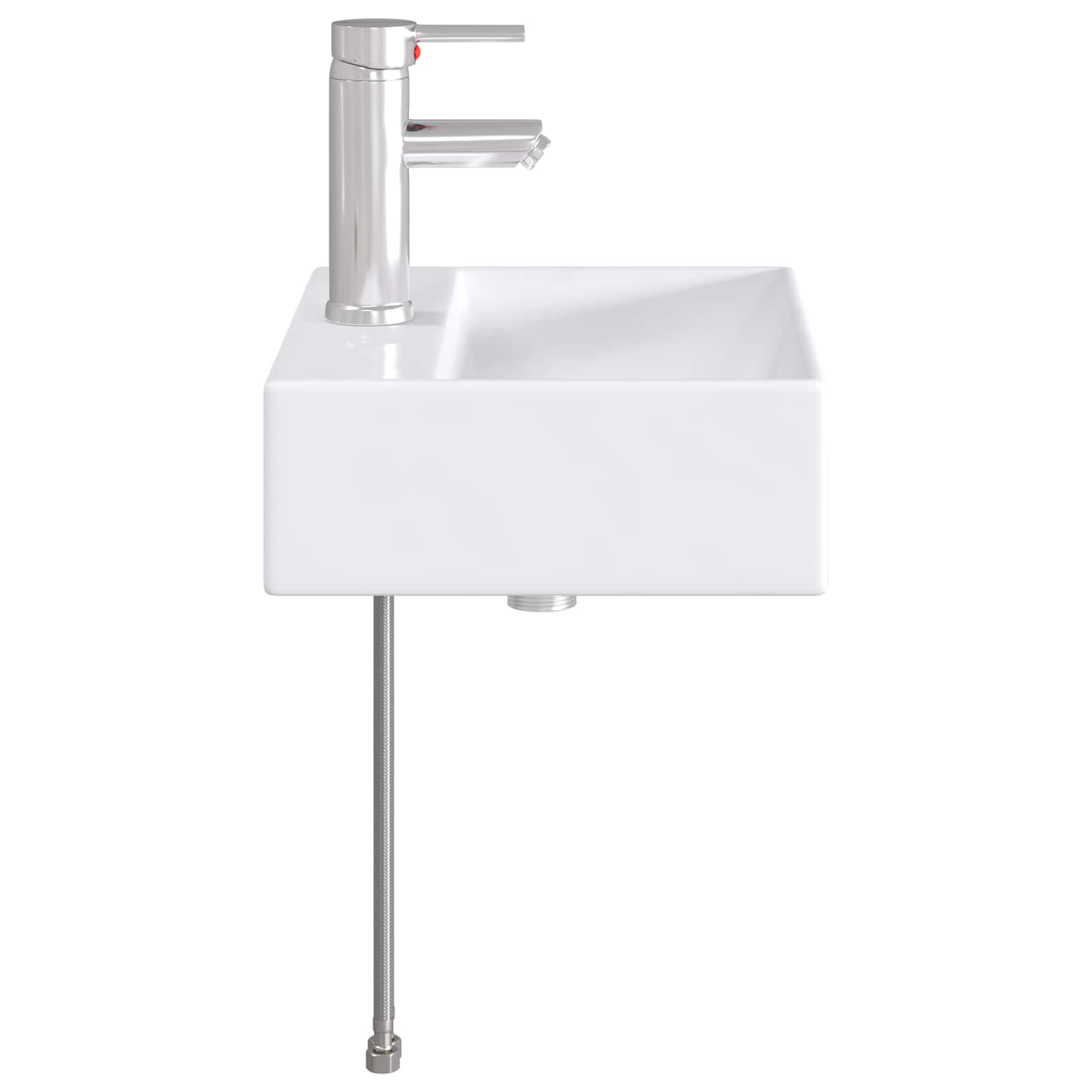 vidaXL Badkamer Waskom Chroom 39 x 30,5 x 12,5 cm Metaal