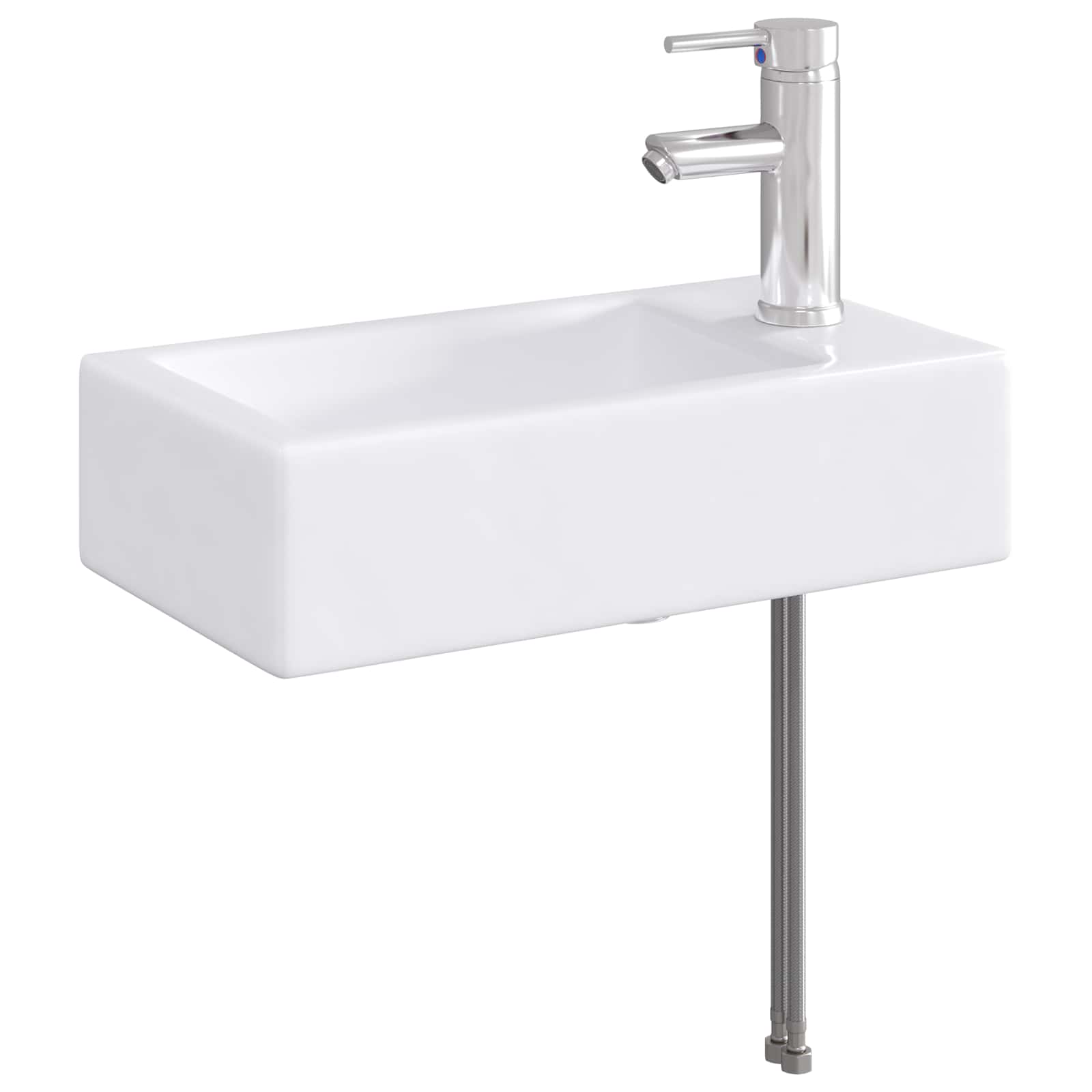 vidaXL Badkamer Waskom Chroom 45,5 x 25,5 x 13 cm Metaal