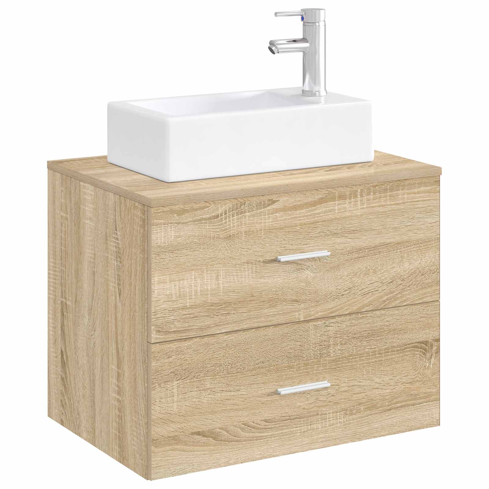 vidaXL Badkamer Waskom Chroom 45,5 x 25,5 x 13 cm Metaal