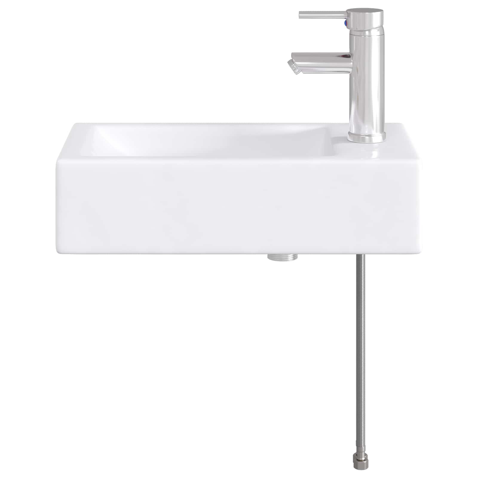 vidaXL Badkamer Waskom Chroom 45,5 x 25,5 x 13 cm Metaal