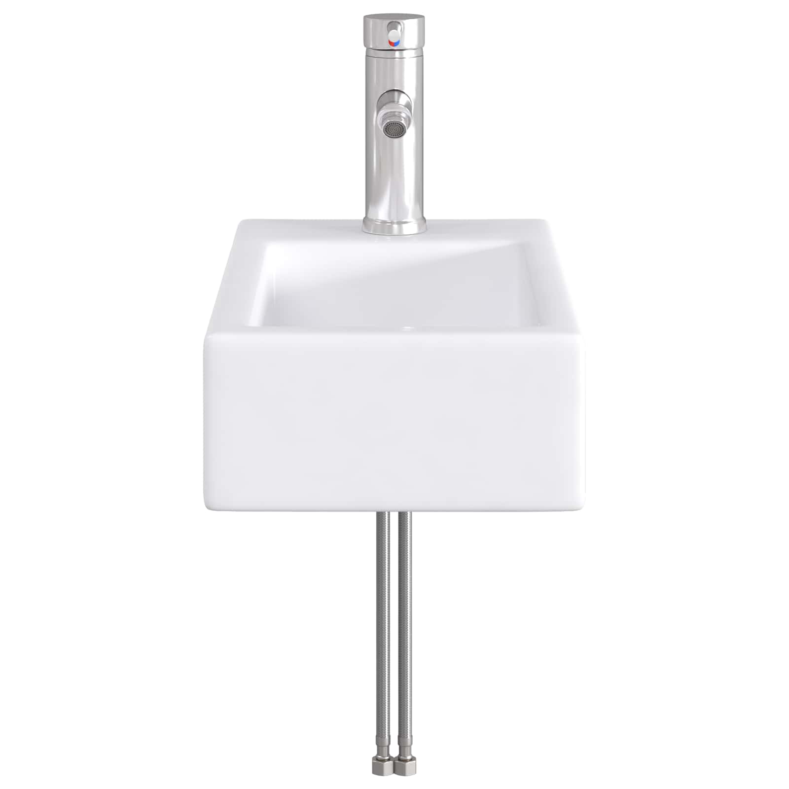 vidaXL Badkamer Waskom Chroom 45,5 x 25,5 x 13 cm Metaal