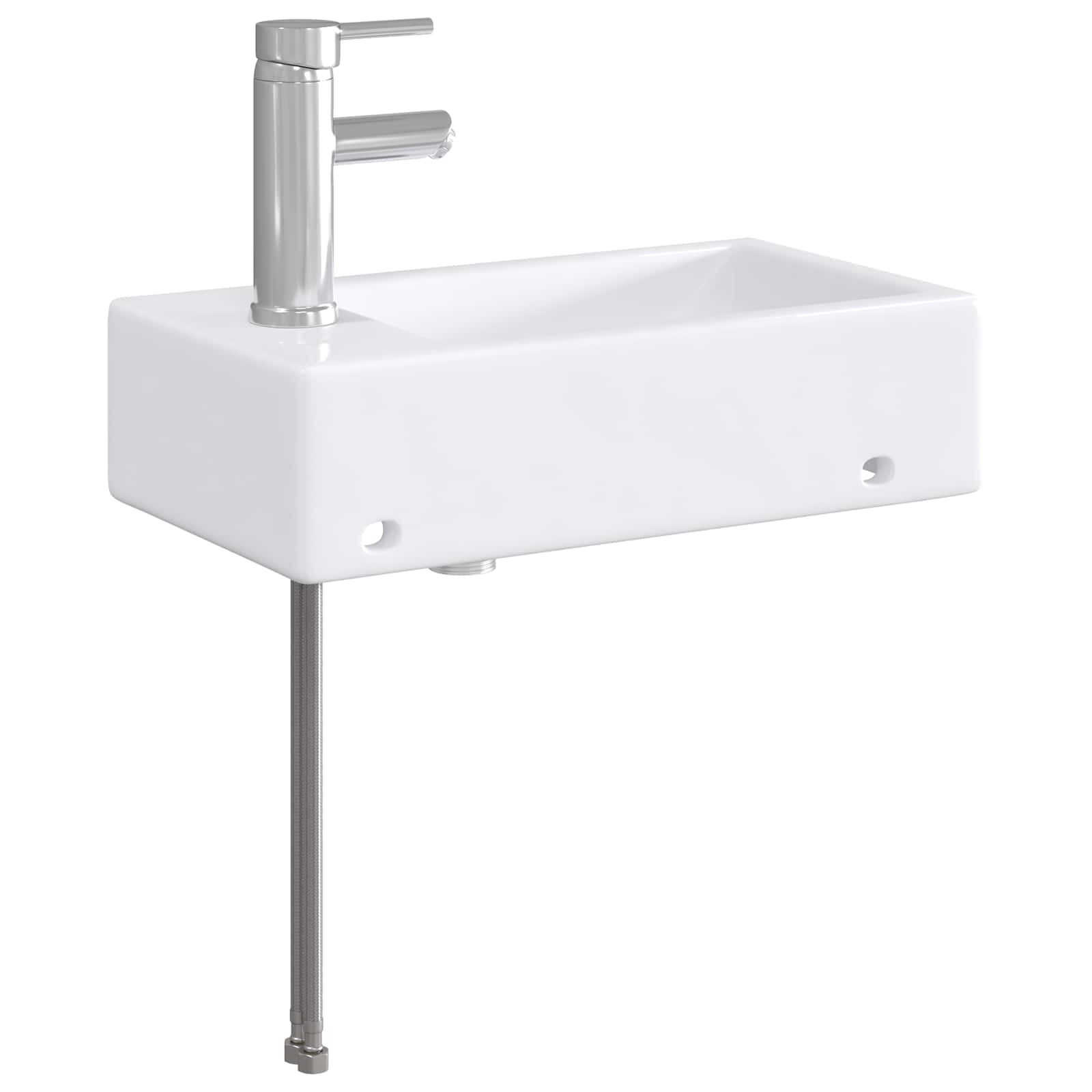 vidaXL Badkamer Waskom Chroom 45,5 x 25,5 x 13 cm Metaal