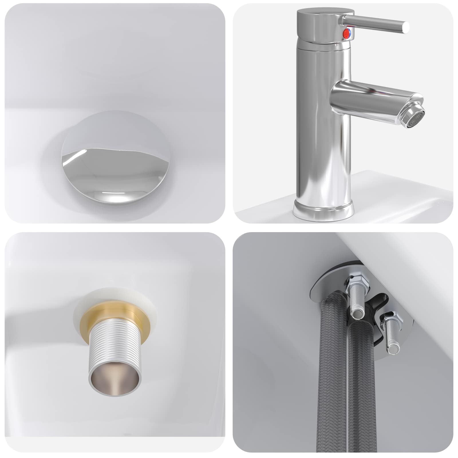 vidaXL Badkamer Waskom Chroom 45,5 x 25,5 x 13 cm Metaal