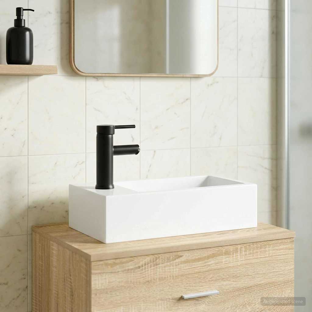 vidaXL Badkamer Waskom Chroom 45,5 x 25,5 x 13 cm Metaal