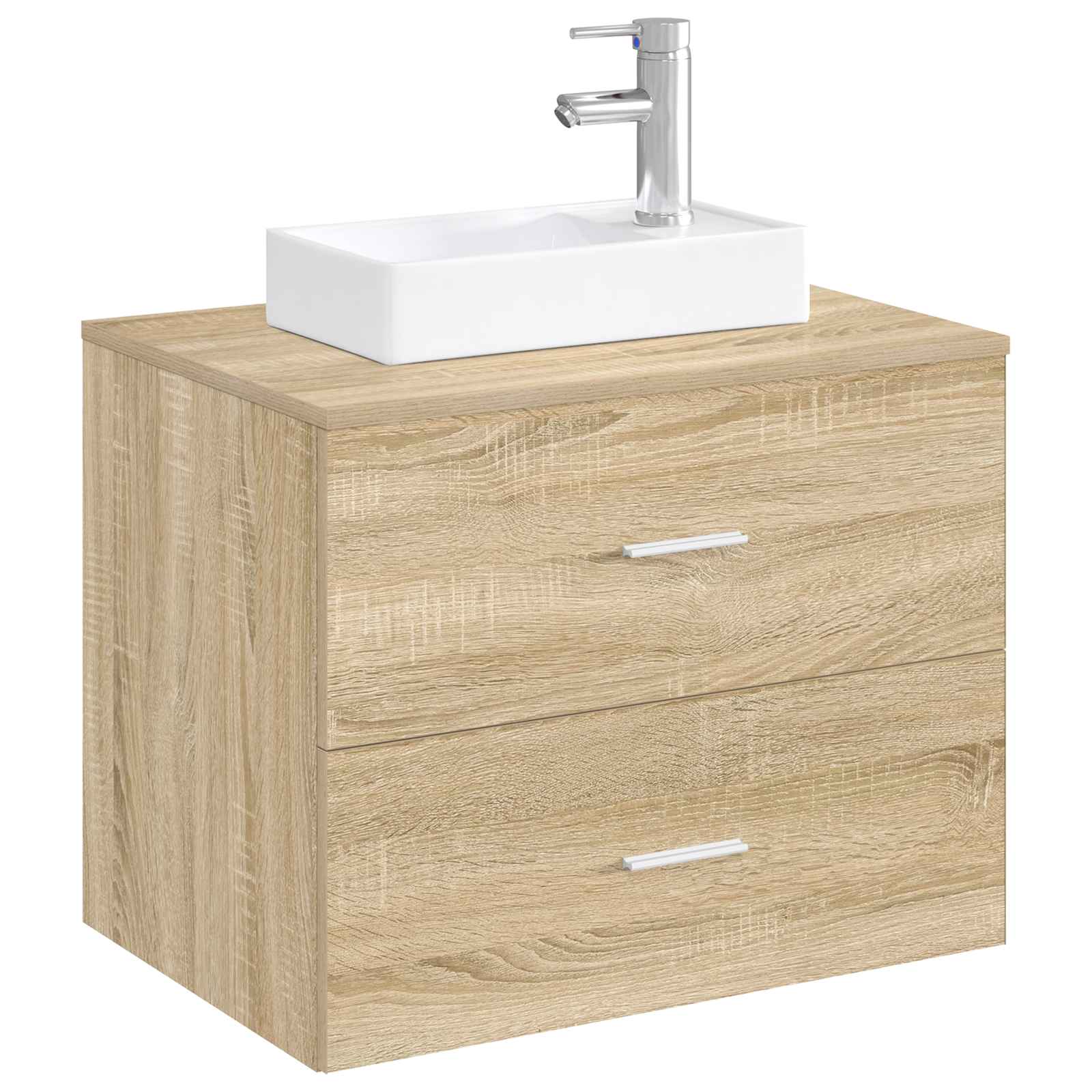 vidaXL Badkamer Waskom Chroom 40,5 x 22,5 x 11,5 cm Metaal