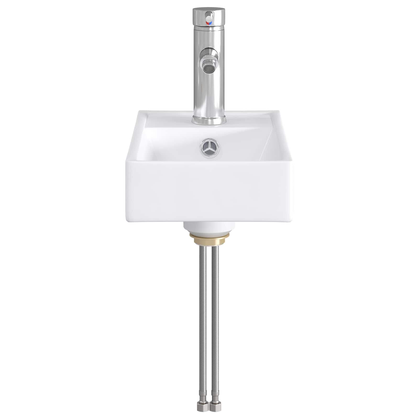 vidaXL Badkamer Waskom Chroom 40,5 x 22,5 x 11,5 cm Metaal