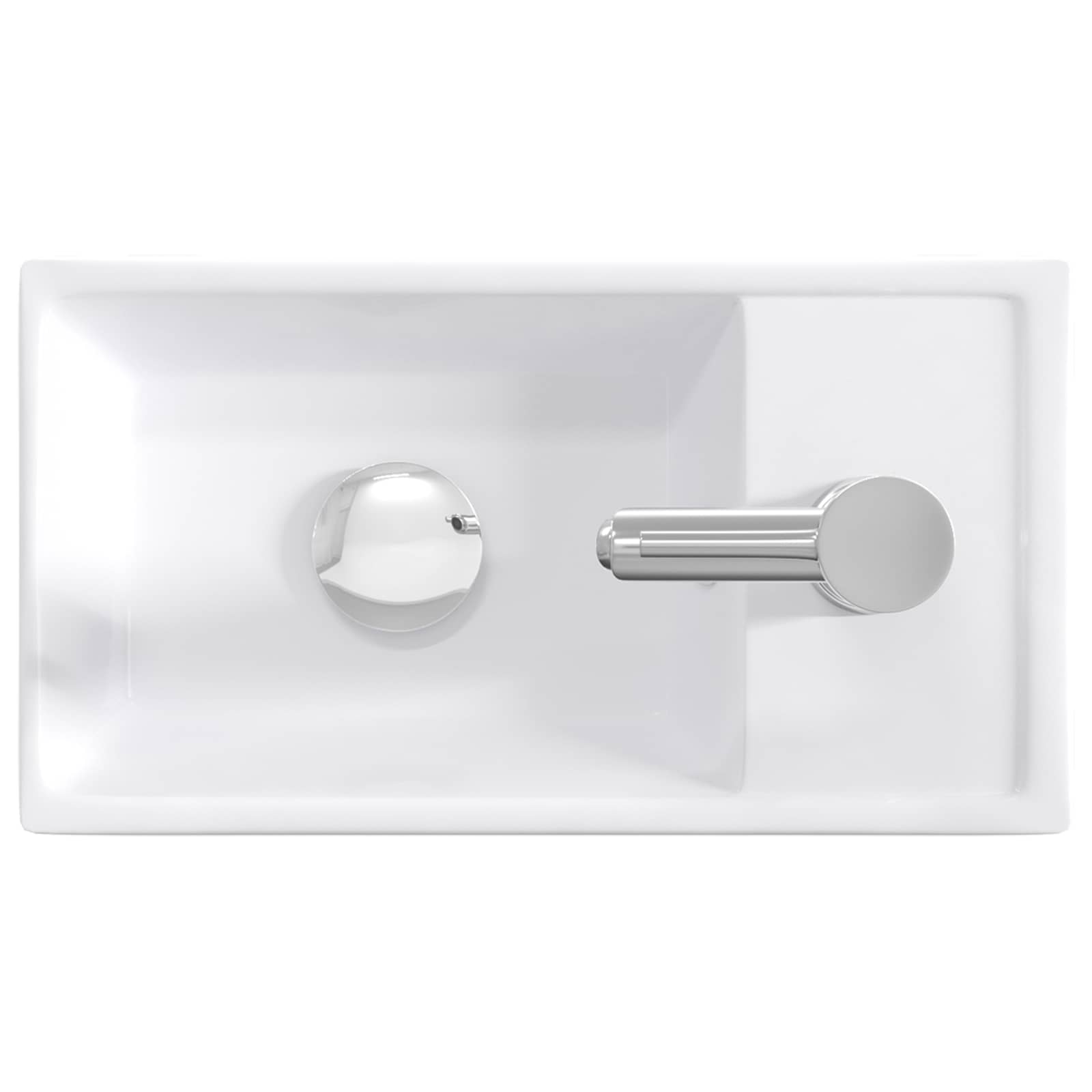 vidaXL Badkamer Waskom Chroom 40,5 x 22,5 x 11,5 cm Metaal