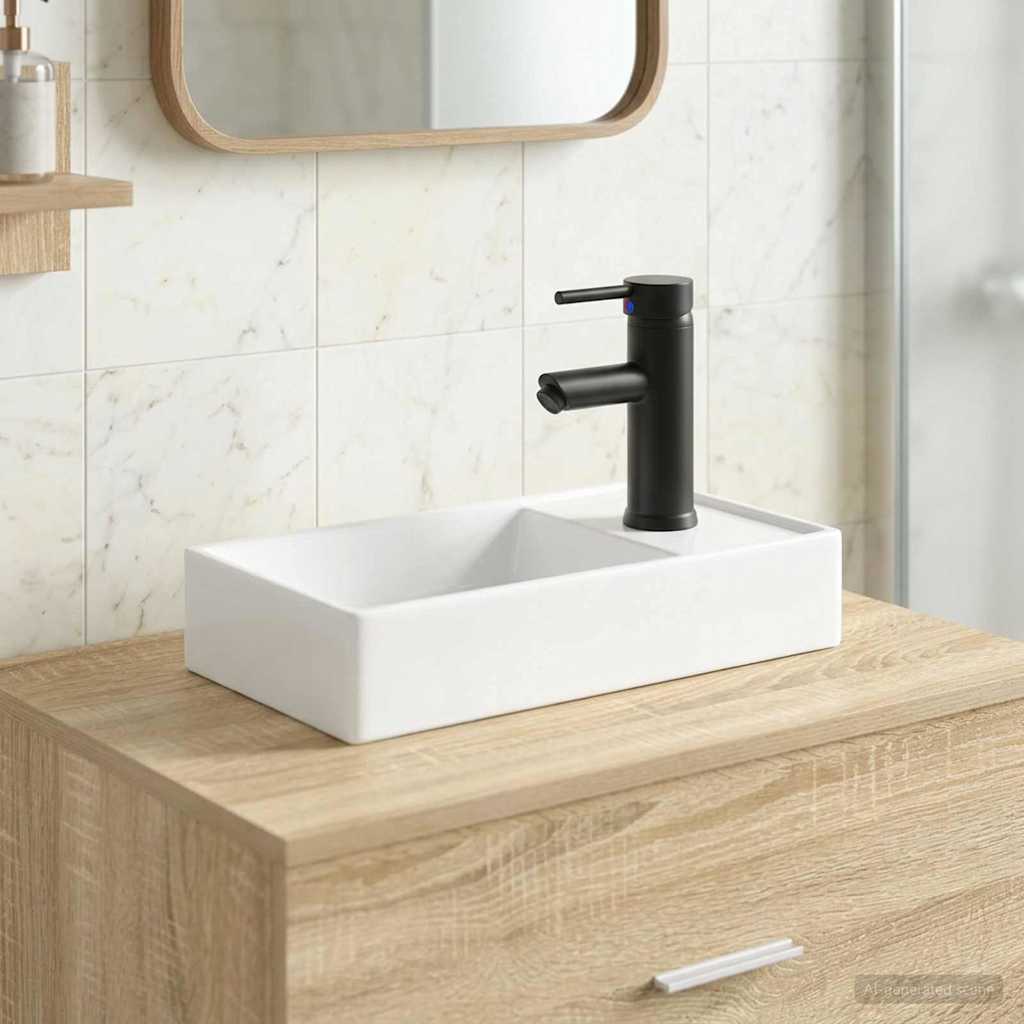 vidaXL Badkamer Waskom Chroom 40,5 x 22,5 x 11,5 cm Metaal