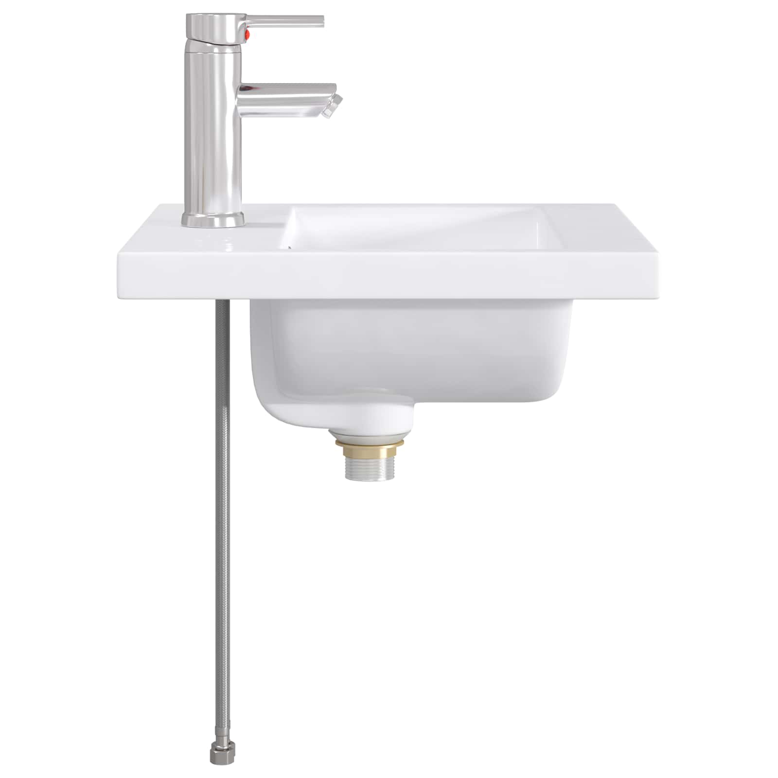 vidaXL Badkamer Waskom Chroom 42 x 40 x 16,5 cm Metaal