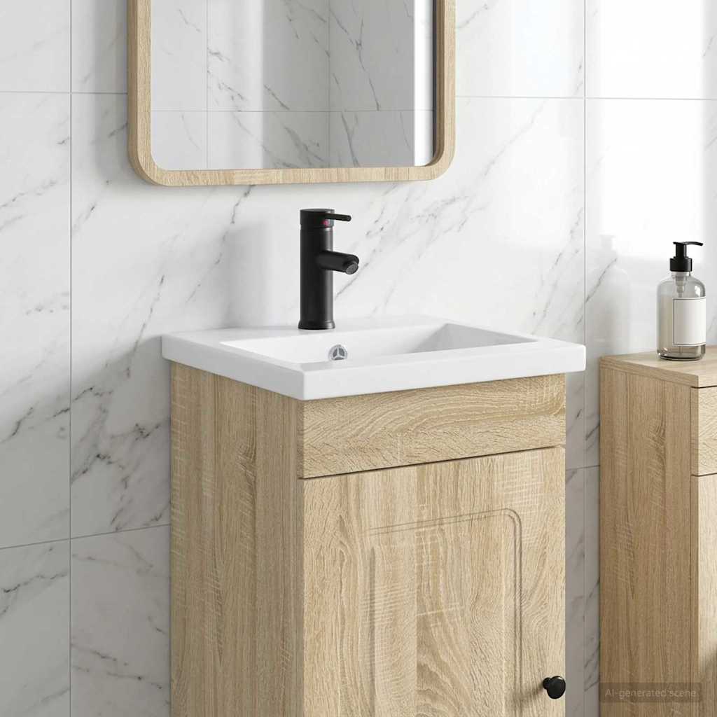 vidaXL Badkamer Waskom Chroom 42 x 40 x 16,5 cm Metaal