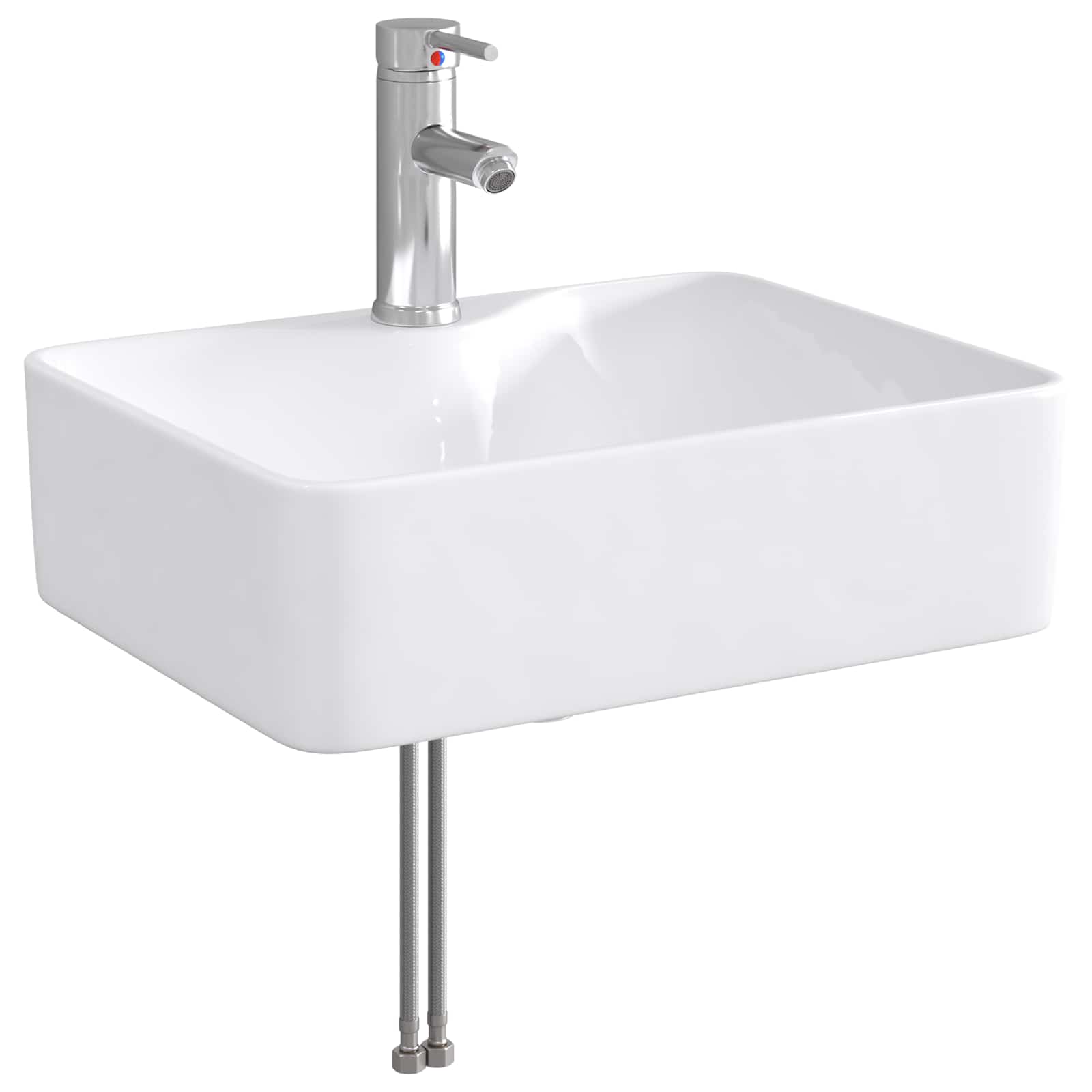 vidaXL Badkamer Waskom Chroom 48,5 x 37,5 x 13 cm Metaal