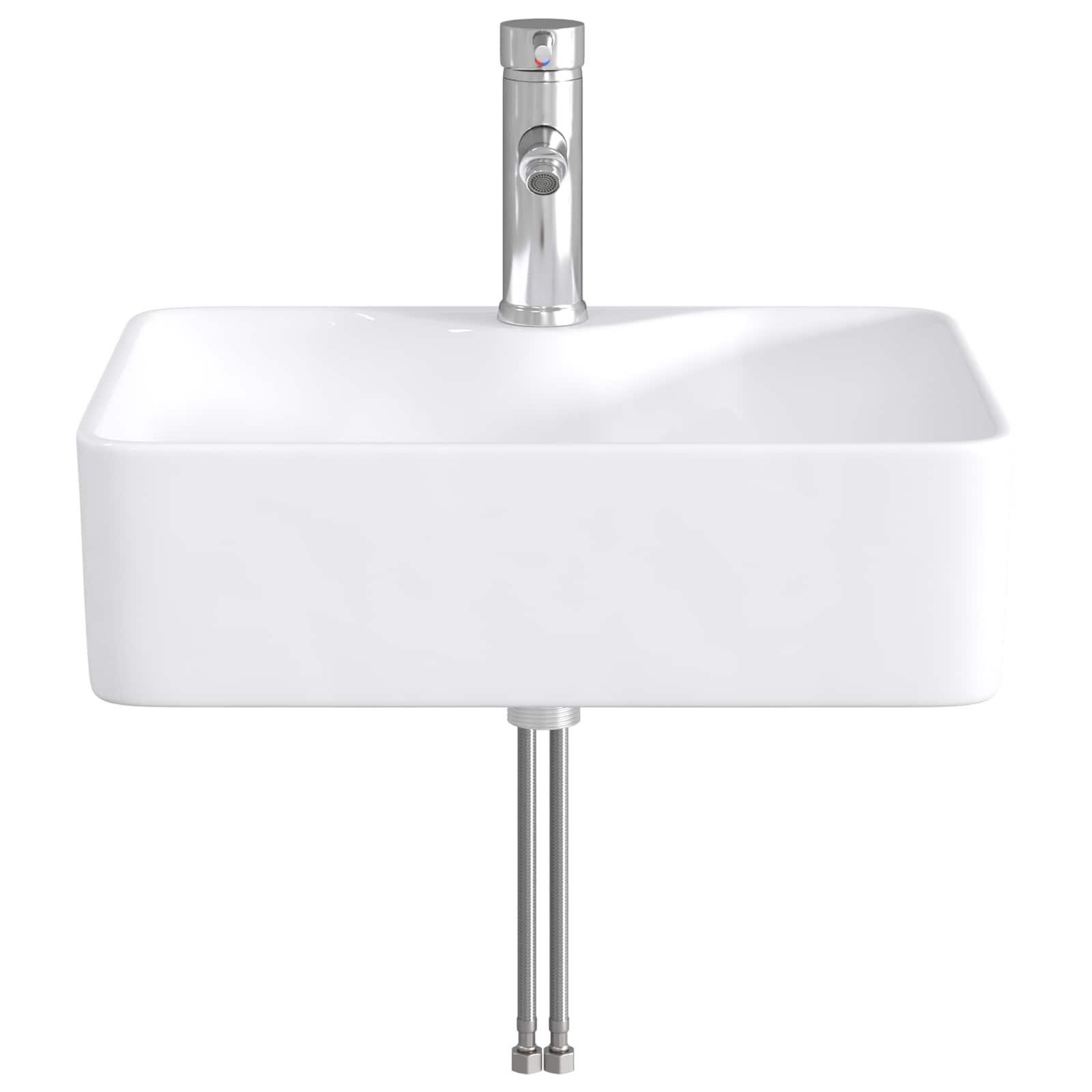 vidaXL Badkamer Waskom Chroom 48,5 x 37,5 x 13 cm Metaal