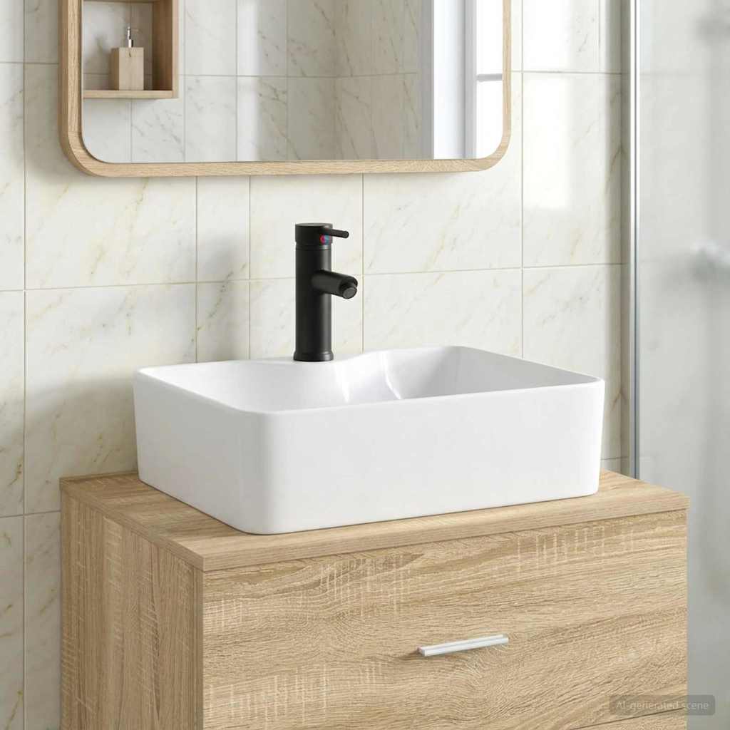 vidaXL Badkamer Waskom Chroom 48,5 x 37,5 x 13 cm Metaal