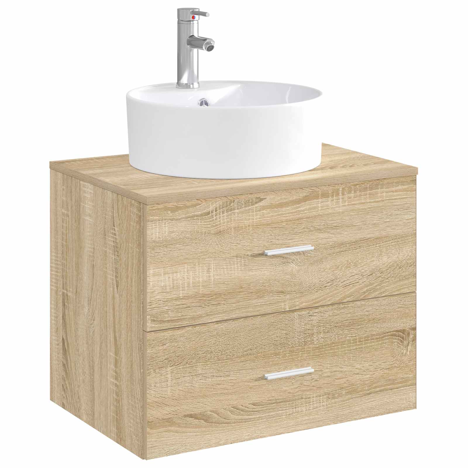 vidaXL Badkamer Waskom Chroom 40,5 x 40,5 x 15 cm Metaal