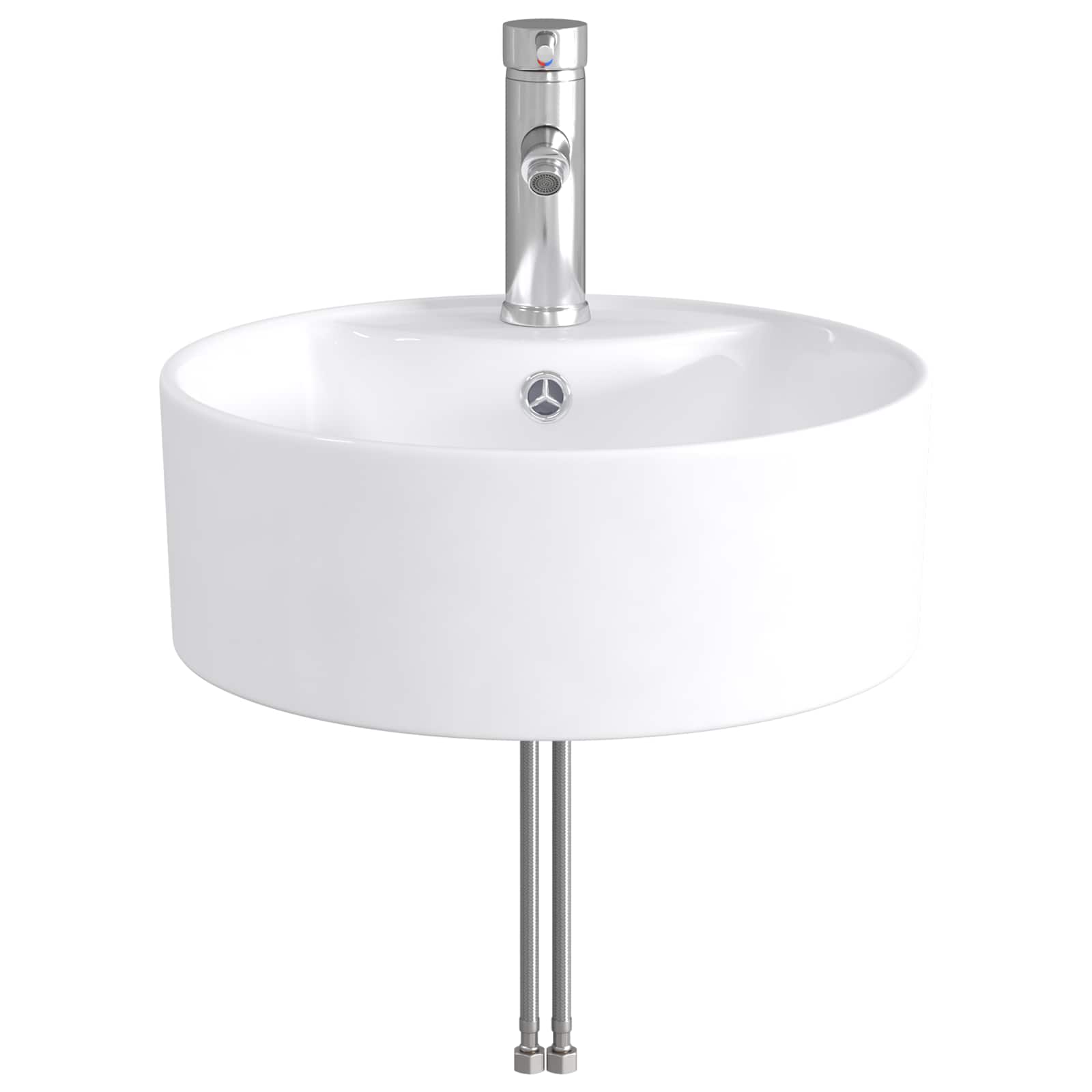 vidaXL Badkamer Waskom Chroom 40,5 x 40,5 x 15 cm Metaal