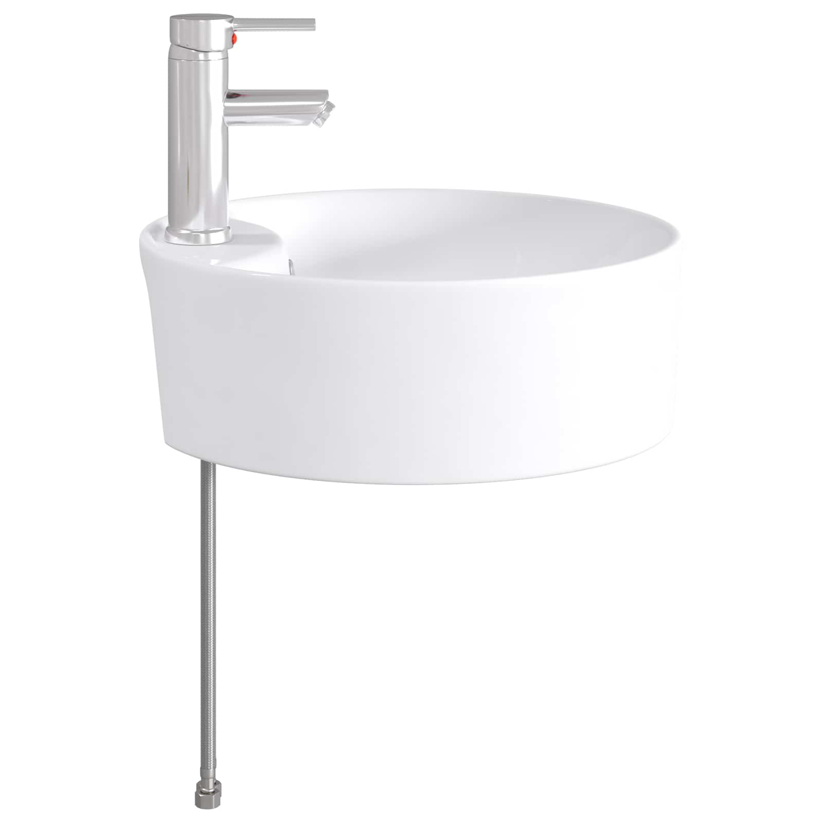 vidaXL Badkamer Waskom Chroom 40,5 x 40,5 x 15 cm Metaal