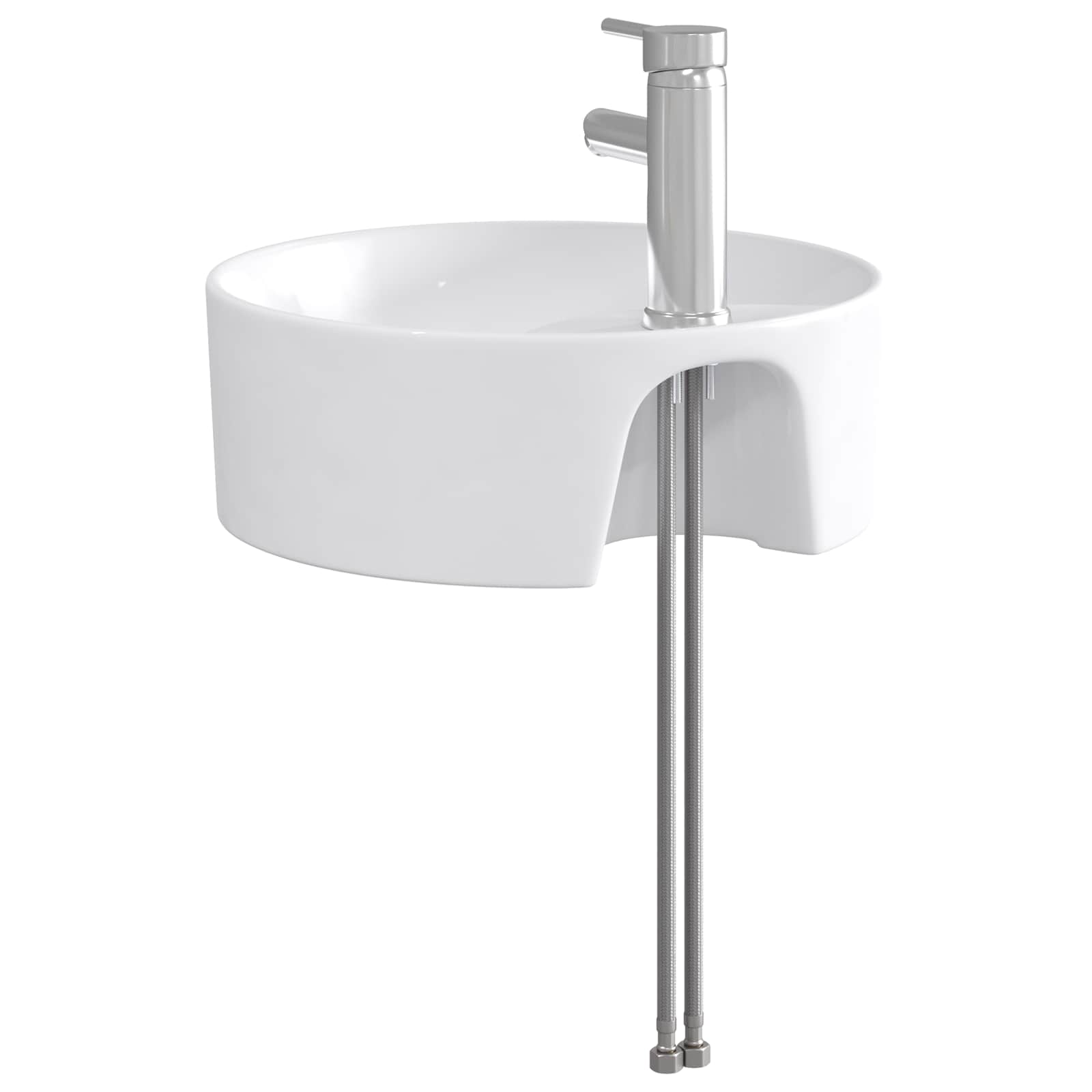 vidaXL Badkamer Waskom Chroom 40,5 x 40,5 x 15 cm Metaal