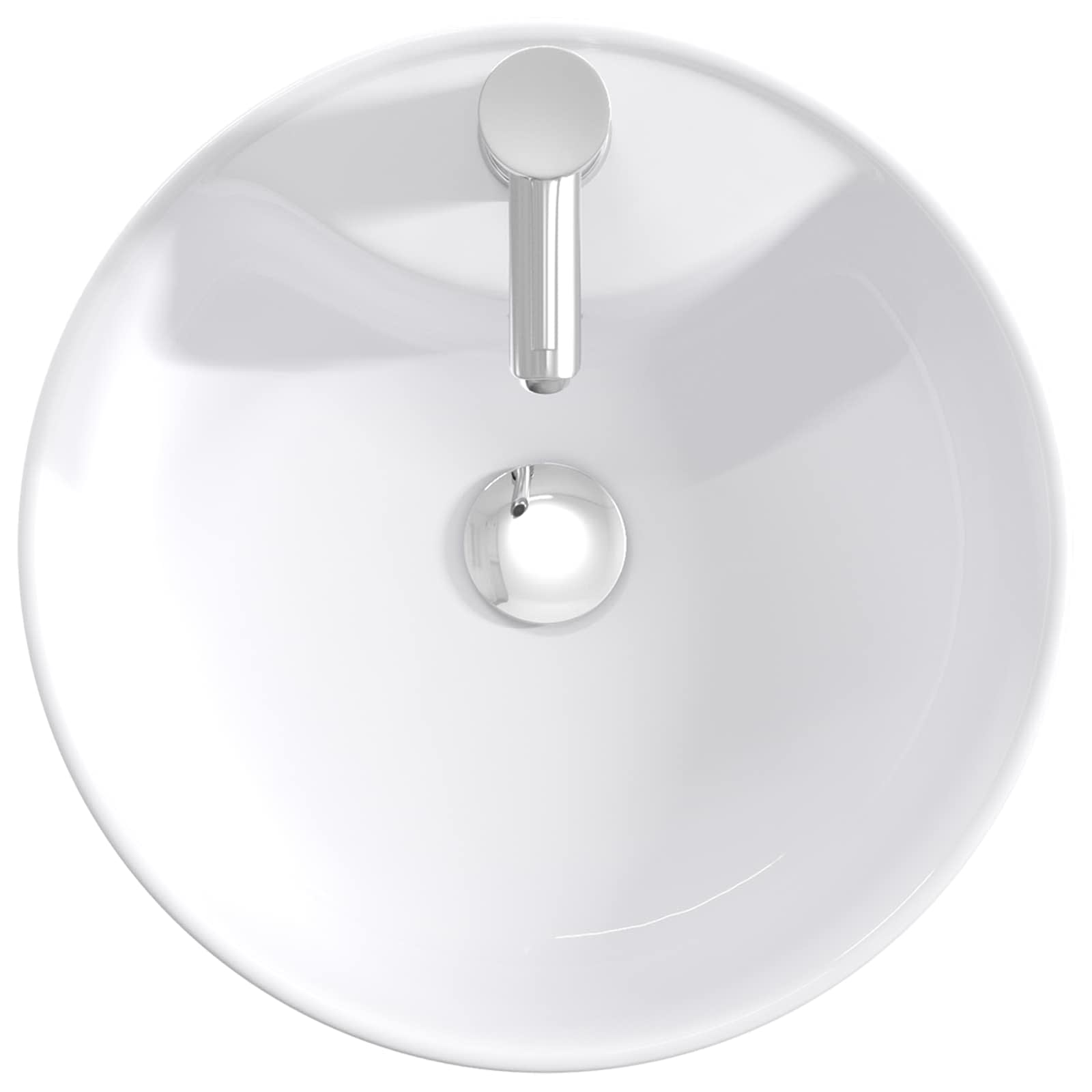 vidaXL Badkamer Waskom Chroom 40,5 x 40,5 x 15 cm Metaal