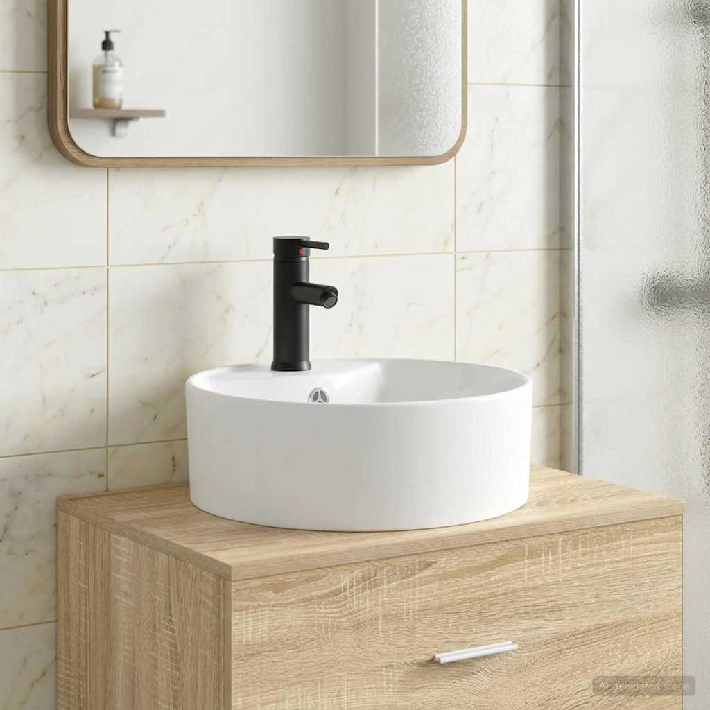 vidaXL Badkamer Waskom Chroom 40,5 x 40,5 x 15 cm Metaal