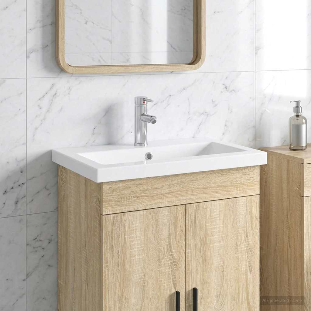 vidaXL Badkamer Waskom Chroom 61 x 40 x 16,5 cm Metaal