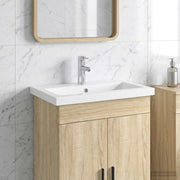 vidaXL Badkamer Waskom Chroom 61 x 40 x 16,5 cm Metaal