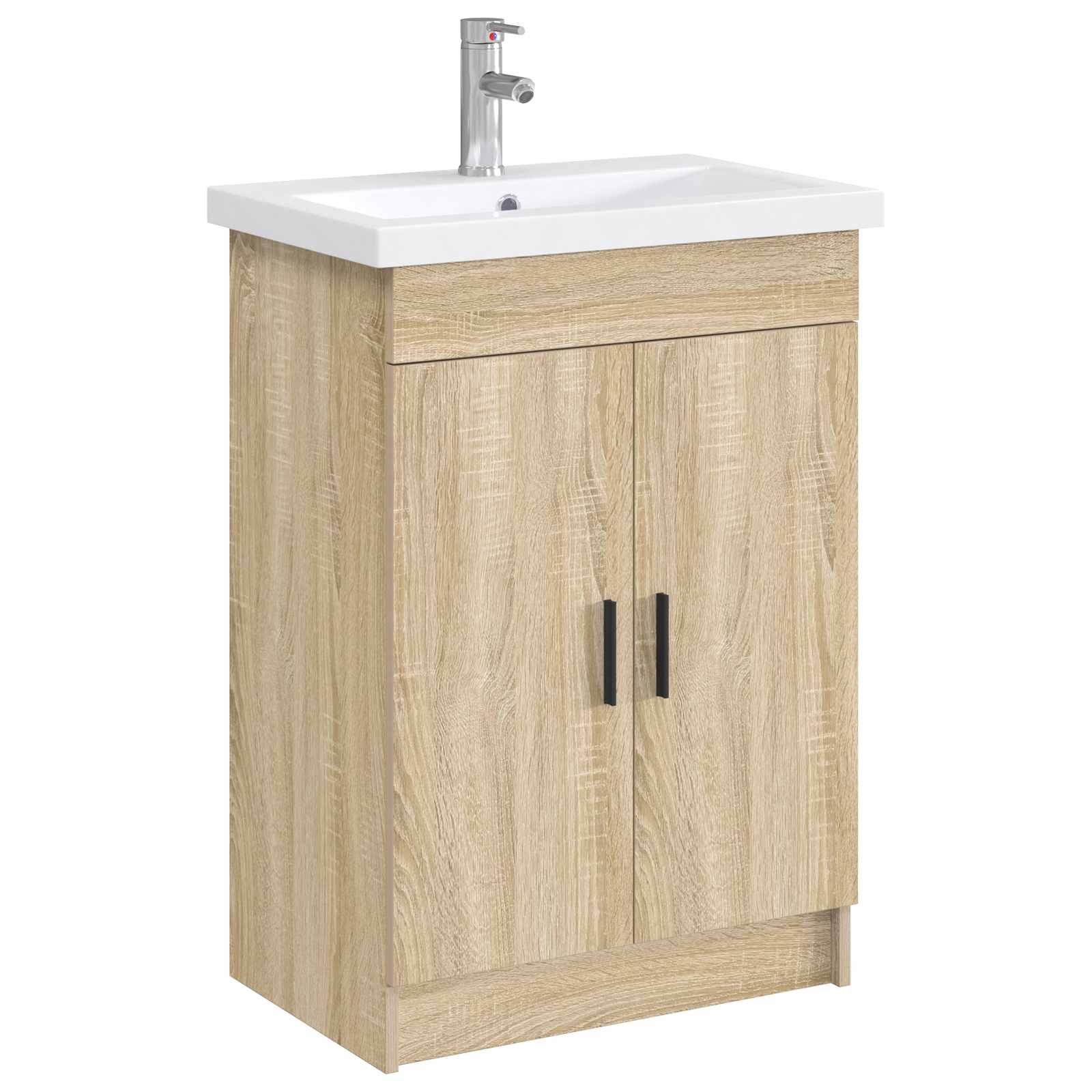 vidaXL Badkamer Waskom Chroom 61 x 40 x 16,5 cm Metaal