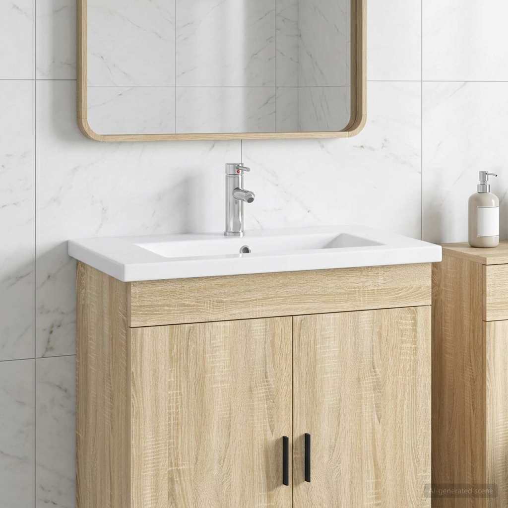vidaXL Badkamer Waskom Chroom 61 x 40 x 16,5 cm Metaal