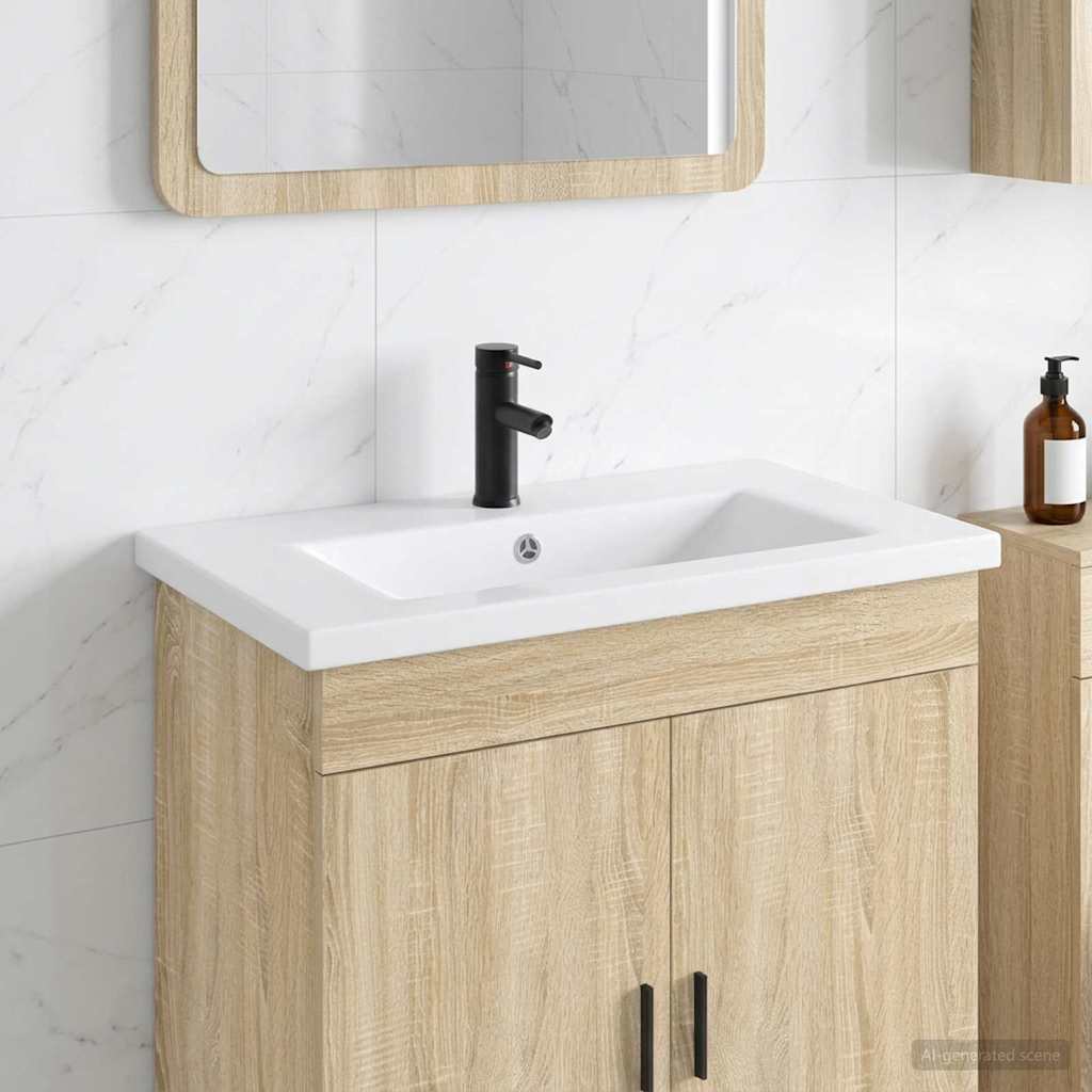 vidaXL Badkamer Waskom Chroom 61 x 40 x 16,5 cm Metaal
